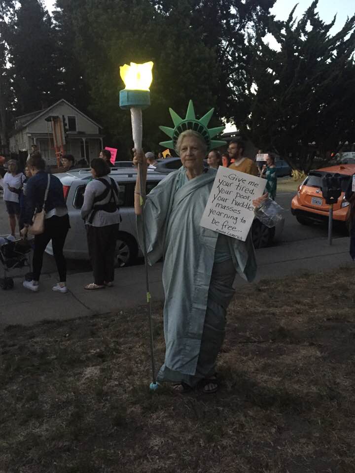 Lights for Liberty-Locals Protest Child Abuse at Border
