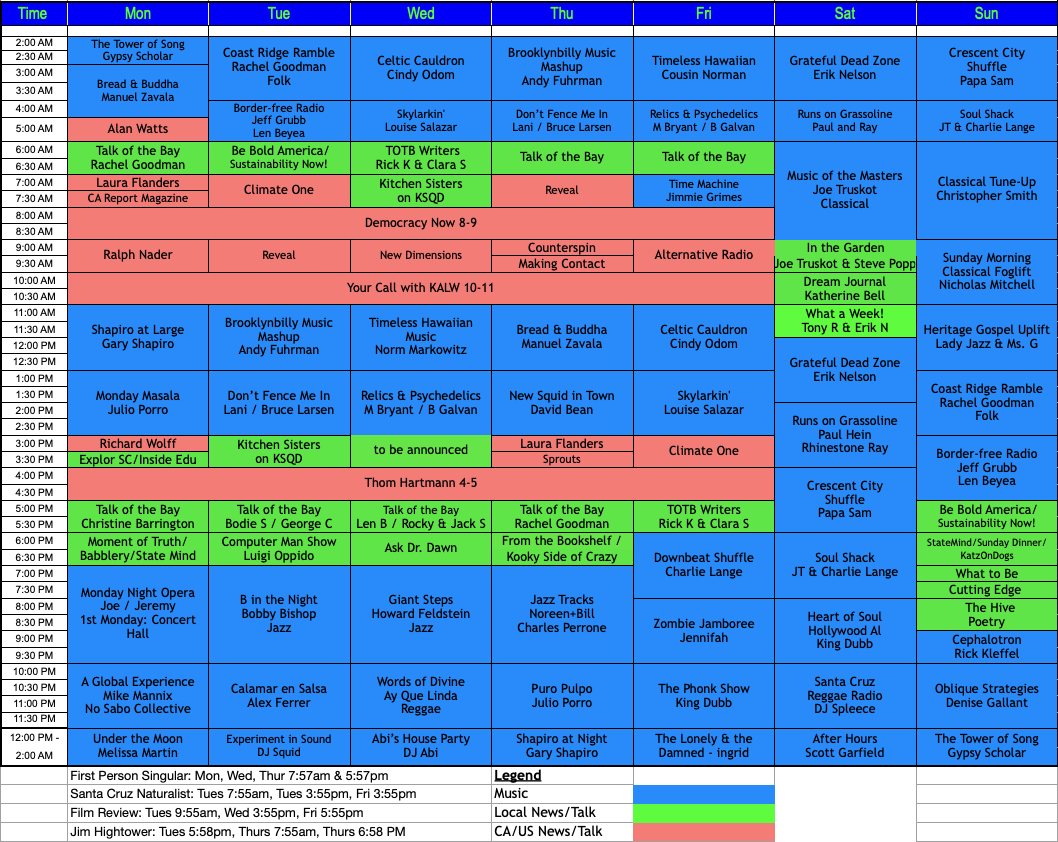 image of KSQD schedule grid - see below for searchable text PDF version