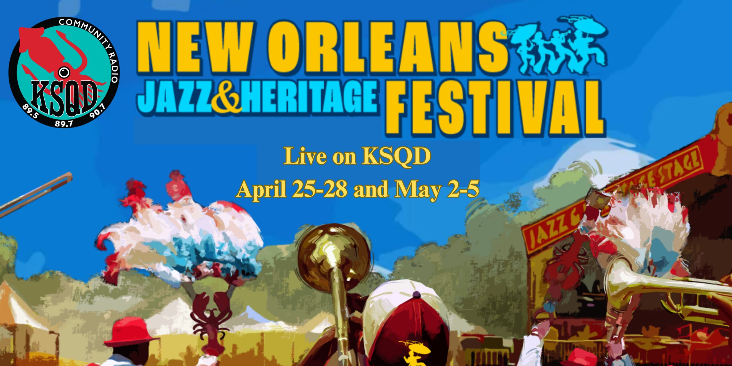 Image for display with article titled New Orleans Jazz and Heritage Festival Live Broadcast Schedule