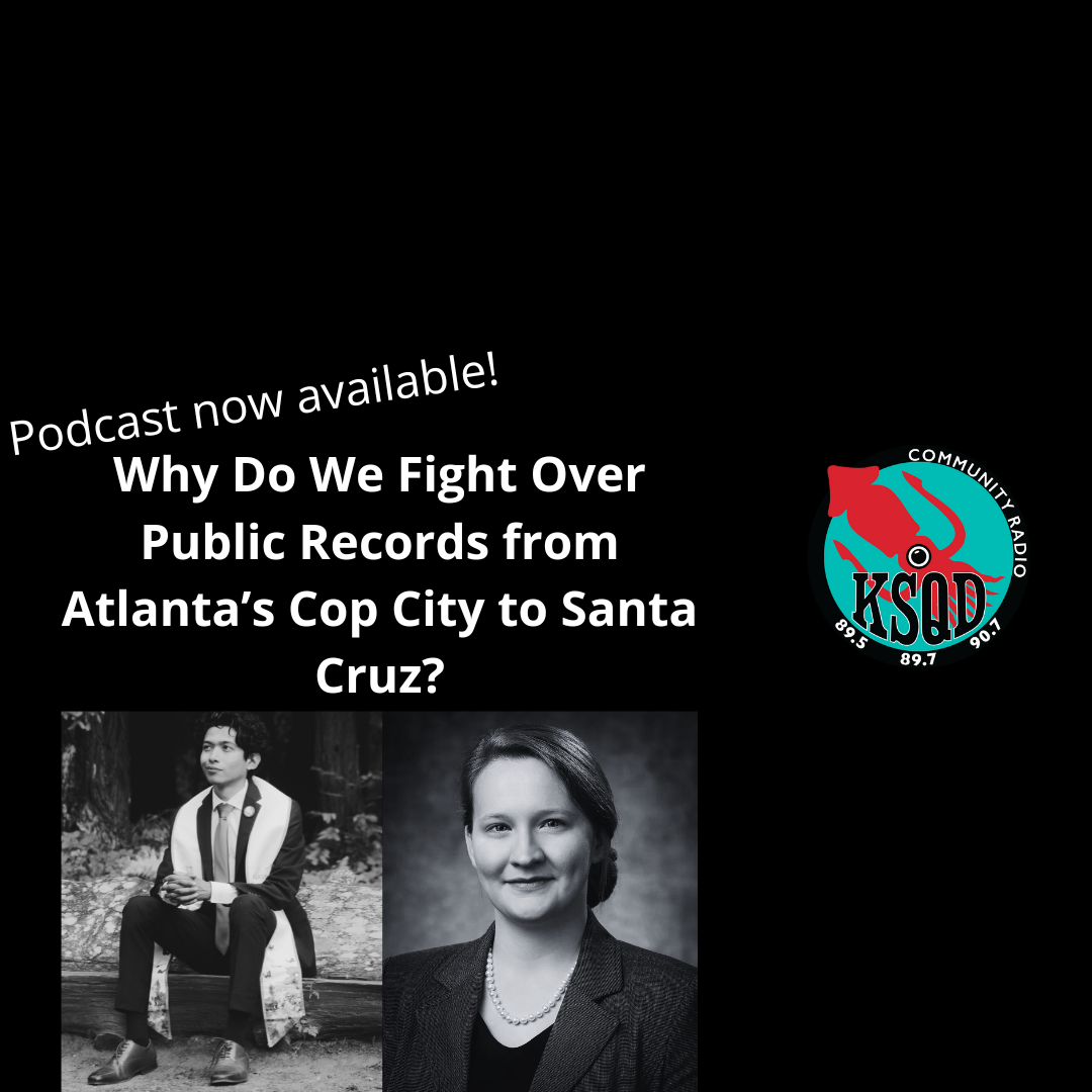 Image for display with article titled Fighting Over Public Records, From Atlanta’s Cop City to Santa Cruz – Talk of the Bay