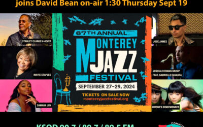 Monterey Jazz Festival Artistic Director, Darin Atwater, on New Squid in Town: Thursday 1:30pm.