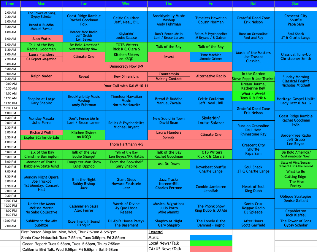 image of KSQD schedule - see below for link to reader-compatible PDF