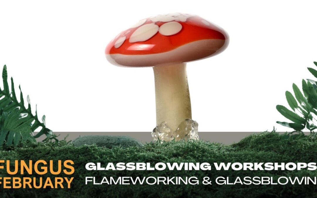 Blowing Glass Mushrooms at Natural History Museum