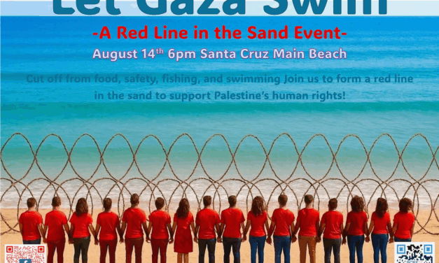 Santa Cruzans Protest No Fishing/Swimming Law in Gaza