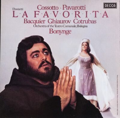 CD cover with Pavarotti praying like a monk